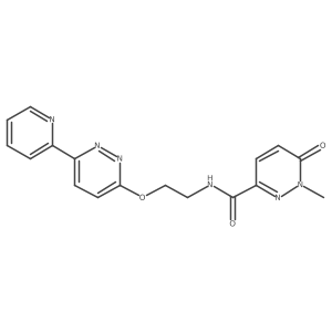 1-methyl-6-oxo-N-(2-((6-(pyridin-2-yl)pyridazin-3-yl)oxy)ethyl)-1,6-dihydropyridazine-3-carboxamide Structure