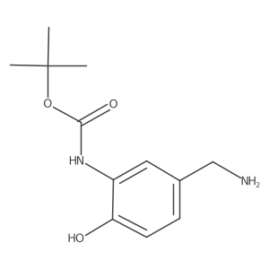 tert-butyl N-[5-(aminomethyl)-2-hydroxyphenyl]carbamate结构式