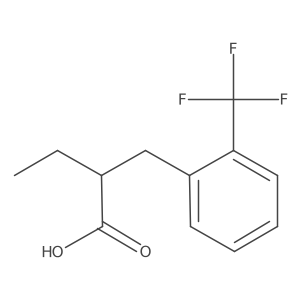 2-(2-(Trifluoromethyl)benzyl)butanoic acid Structure