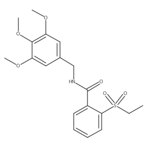 CCS(=O)(=O)c1ccccc1C(=O)NCc1cc(OC)c(OC)c(OC)c1结构式