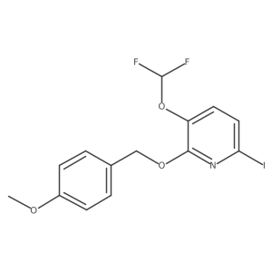 3-(Difluoromethoxy)-6-iodo-2-[(4-methoxybenzyl)oxy]pyridine结构式