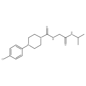 4-(4-chlorophenyl)-N-[2-oxo-2-(propan-2-ylamino)ethyl]piperazine-1-carboxamide Structure