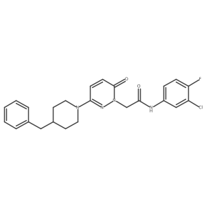 2-(3-(4-benzylpiperidin-1-yl)-6-oxopyridazin-1(6H)-yl)-N-(3-chloro-4-fluorophenyl)acetamide Structure