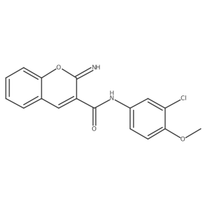 N-(3-chloro-4-methoxyphenyl)-2-imino-2H-chromene-3-carboxamide Structure