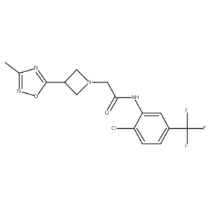 N-[2-chloro-5-(trifluoromethyl)phenyl]-2-[3-(3-methyl-1,2,4-oxadiazol-5-yl)azetidin-1-yl]acetamide Structure