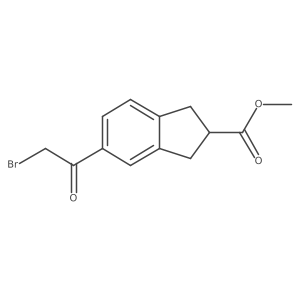 Methyl 5-bromoacetyl-2-indanecarboxylate Structure