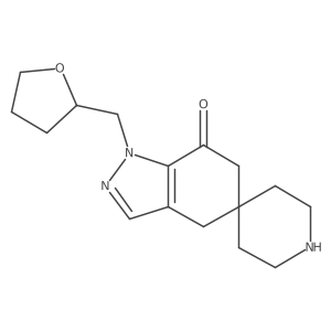 1-(Oxolan-2-ylmethyl)spiro[4,6-dihydroindazole-5,4'-piperidine]-7-one Structure