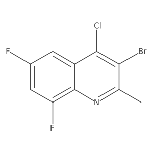 3-Bromo-4-chloro-6,8-difluoro-2-methylquinoline Structure