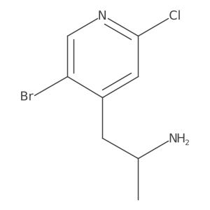 (2R)-1-(5-bromo-2-chloropyridin-4-yl)propan-2-amine结构式