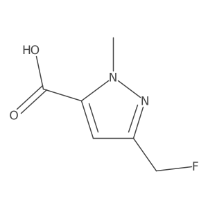 3-(fluoromethyl)-1-methyl-1H-pyrazole-5-carboxylic acid Structure