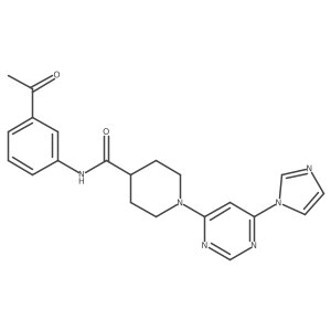 1-(6-(1H-imidazol-1-yl)pyrimidin-4-yl)-N-(3-acetylphenyl)piperidine-4-carboxamide Structure