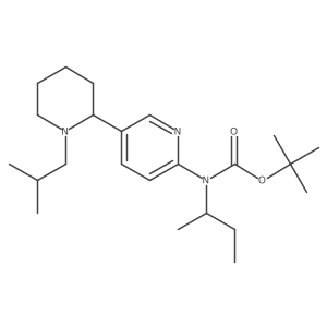 Carbamic acid, N-(1-methylpropyl)-N-[5-[1-(2-methylpropyl)-2-piperidinyl]-2-pyridinyl]-, 1,1-dimethylethyl ester Structure