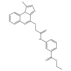 Ethyl 3-[2-({1-methyl-[1,2,4]triazolo[4,3-a]quinoxalin-4-yl}sulfanyl)acetamido]benzoate结构式