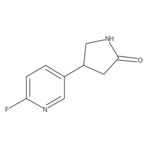 4-(6-Fluoropyridin-3-yl)pyrrolidin-2-one结构式