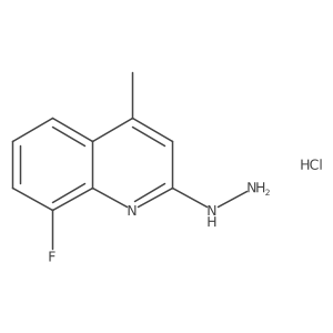 8-Fluoro-2-hydrazino-4-methylquinoline hydrochloride结构式