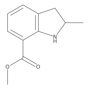 1H-Indole-7-carboxylic acid, 2,3-dihydro-2-methyl-, methyl ester, (2R)-结构式