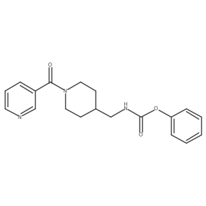 Phenyl ((1-nicotinoylpiperidin-4-yl)methyl)carbamate结构式