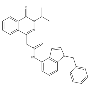 N-(1-benzyl-1H-indol-4-yl)-2-[4-oxo-3-(propan-2-yl)-3,4-dihydrophthalazin-1-yl]acetamide结构式