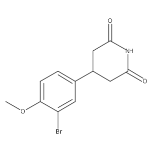4-(3-Bromo-4-methoxyphenyl)piperidine-2,6-dione结构式