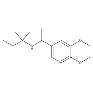 N-(1,1-Dimethylpropyl)-3,4-dimethoxy-I+/--methylbenzenemethanamine Structure