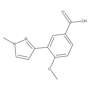 4-methoxy-3-(1-methyl-1H-pyrazol-3-yl)benzoic acid结构式