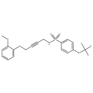 N-(4-(2-methoxyphenoxy)but-2-yn-1-yl)-4-(trifluoromethoxy)benzenesulfonamide Structure