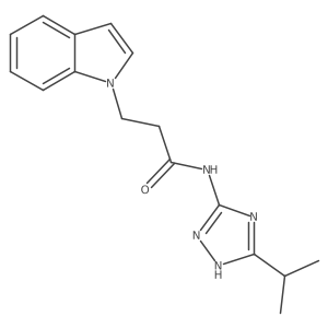 3-(1H-indol-1-yl)-N-[3-(propan-2-yl)-1H-1,2,4-triazol-5-yl]propanamide Structure