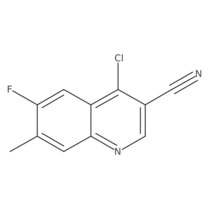 4-Chloro-6-fluoro-7-methylquinoline-3-carbonitrile结构式