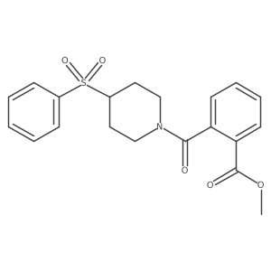 Methyl 2-(4-(phenylsulfonyl)piperidine-1-carbonyl)benzoate Structure