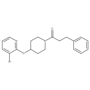 1-(4-((3-Bromopyridin-2-yl)oxy)piperidin-1-yl)-3-phenylpropan-1-one结构式