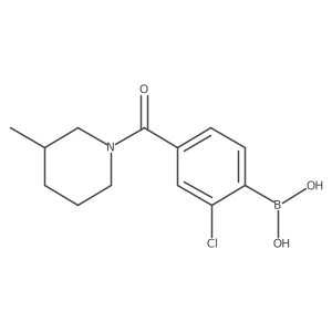 (2-Chloro-4-(3-methylpiperidine-1-carbonyl)phenyl)boronic acid Structure