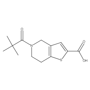 5-Pivaloyl-4,5,6,7-tetrahydrothieno[3,2-c]pyridine-2-carboxylic acid结构式