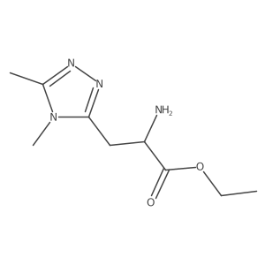 ethyl 2-amino-3-(dimethyl-4H-1,2,4-triazol-3-yl)propanoate Structure