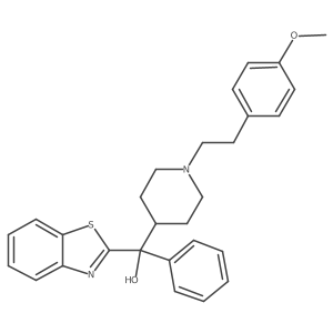 alpha-[1-[2-(4-Methoxyphenyl)ethyl]-4-piperidinyl]-alpha-phenyl-2-benzothiazolemethanol结构式