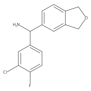 (3-Chloro-4-fluorophenyl)(1,3-dihydro-2-benzofuran-5-yl)methanamine Structure