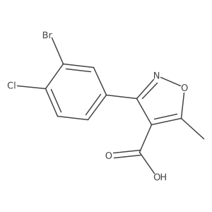 3-(3-Bromo-4-chlorophenyl)-5-methylisoxazole-4-carboxylic acid Structure