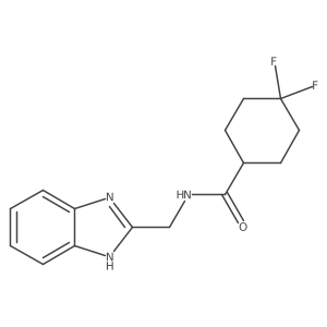 N-[(1H-1,3-benzodiazol-2-yl)methyl]-4,4-difluorocyclohexane-1-carboxamide Structure