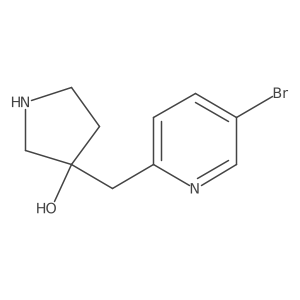 3-[(5-Bromopyridin-2-yl)methyl]pyrrolidin-3-ol Structure