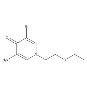 3-Amino-5-bromo-1-(2-ethoxyethyl)-1,4-dihydropyridin-4-one结构式