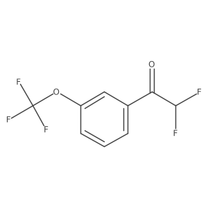 2,2-Difluoro-1-(3-(trifluoromethoxy)phenyl)ethanone结构式