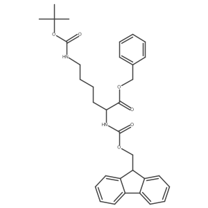 Benzyl (S)-6-(Boc-amino)-2-(Fmoc-amino)hexanoate结构式
