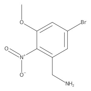 (5-Bromo-3-methoxy-2-nitrophenyl)methanamine结构式