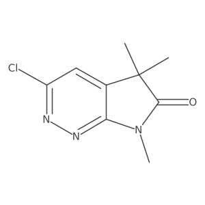 3-Chloro-5,5,7-trimethyl-5H-pyrrolo[2,3-c]pyridazin-6(7H)-one结构式