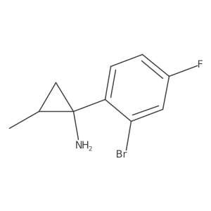 1-(2-Bromo-4-fluorophenyl)-2-methylcyclopropan-1-amine结构式