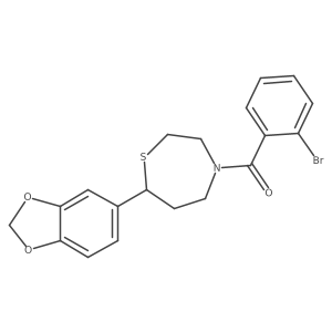 (7-(Benzo[d][1,3]dioxol-5-yl)-1,4-thiazepan-4-yl)(2-bromophenyl)methanone结构式