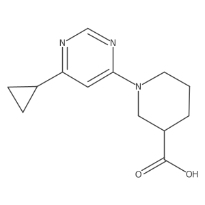 1-(6-Cyclopropylpyrimidin-4-yl)piperidine-3-carboxylic acid Structure