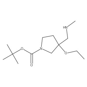 Tert-butyl 3-ethoxy-3-[(methylamino)methyl]pyrrolidine-1-carboxylate Structure