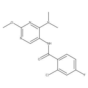 2-Chloro-N-[4-(dimethylamino)-2-methoxypyrimidin-5-YL]-4-fluorobenzamide Structure