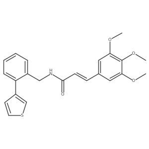 (E)-N-(2-(thiophen-3-yl)benzyl)-3-(3,4,5-trimethoxyphenyl)acrylamide Structure