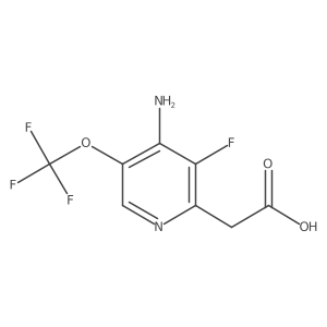2-(4-Amino-3-fluoro-5-(trifluoromethoxy)pyridin-2-yl)acetic acid结构式